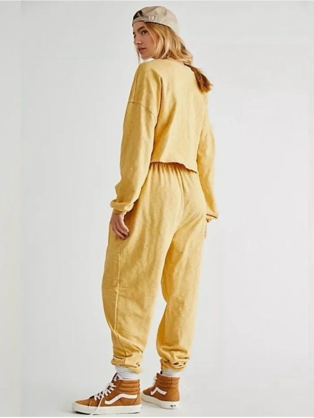 FP Beach Set Culver City Co-Ord Matching Pants Top Mustard Yellow Free People